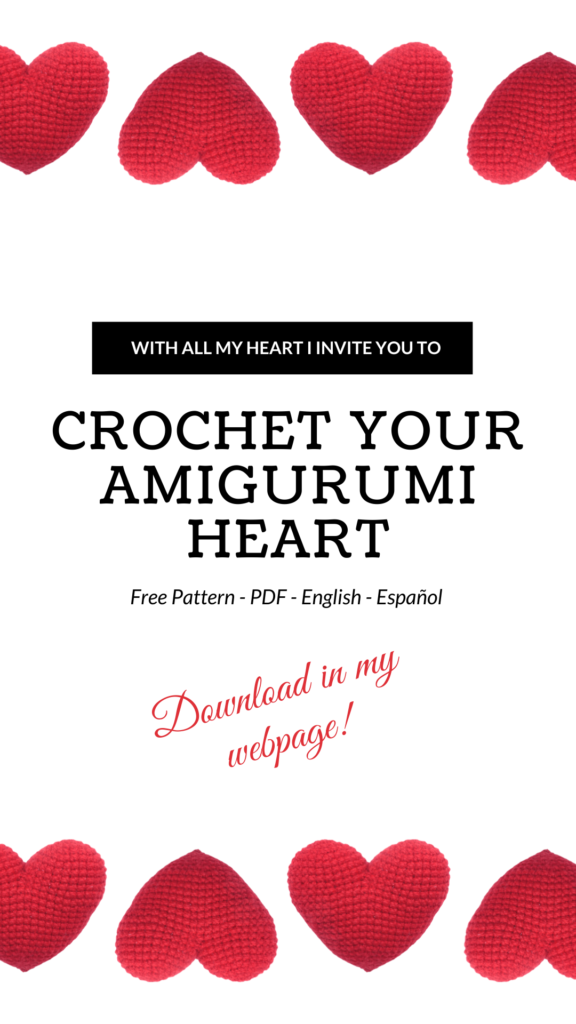 crochet your amigurumi heart with a free pattern