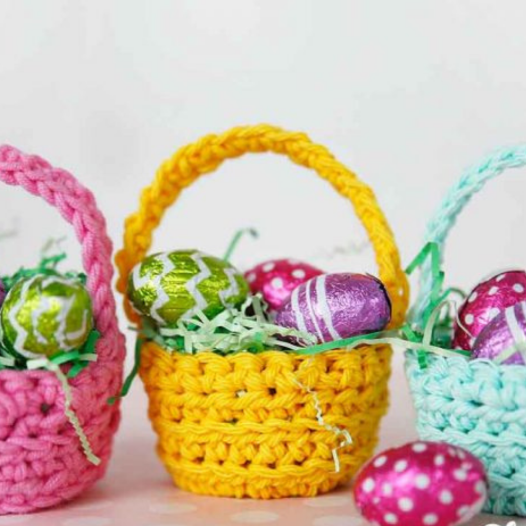 crocheted basket pattern